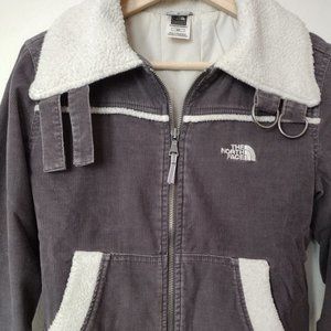 North Face Sherpa Jacket. Khaki corduroy  Small